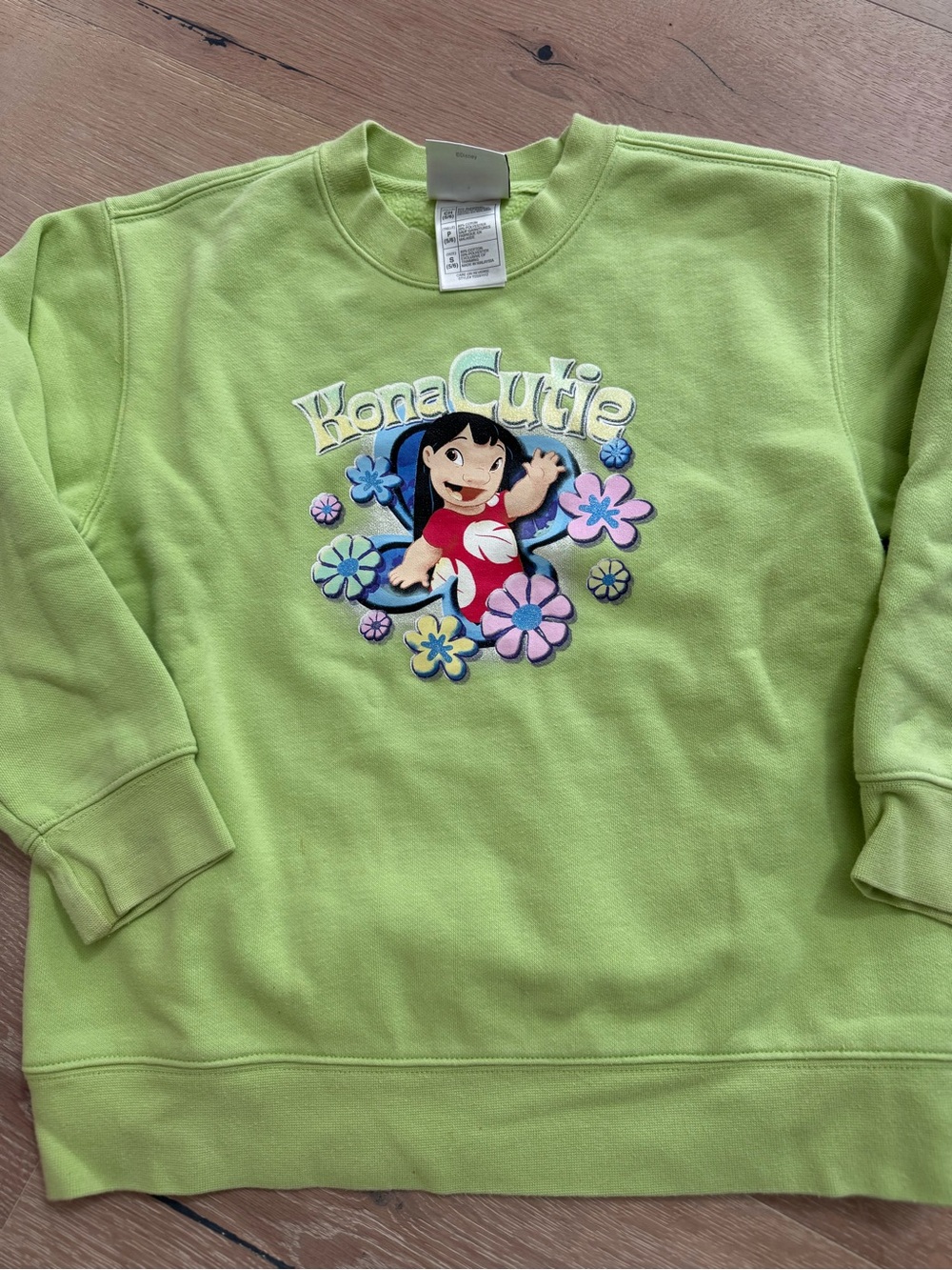 Disney Lime Green lilo & stitch Sweatshirt